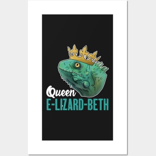 Funny Lizard Gift Queen E-Lizard-Beth Britain Posters and Art